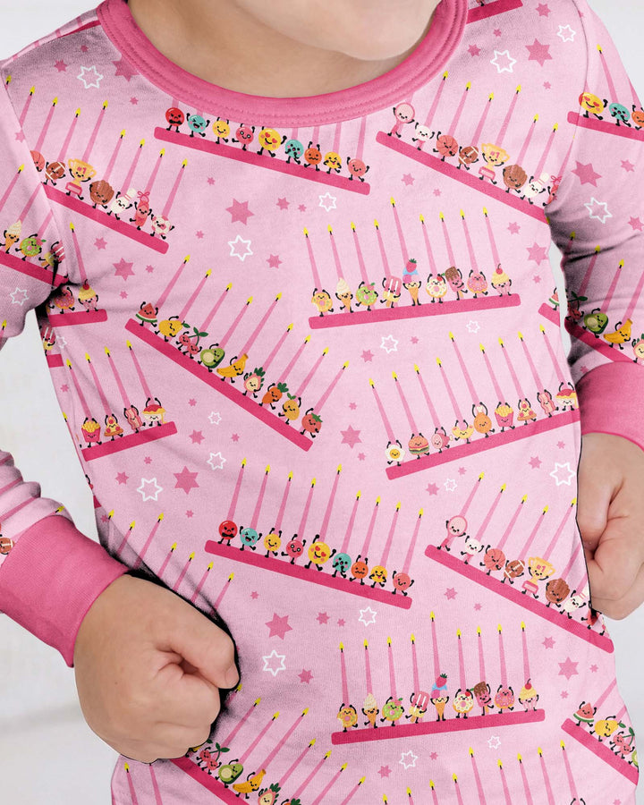 Hanukkah Cozy Night Bamboo Two Piece Long Sleeve Pajama Set