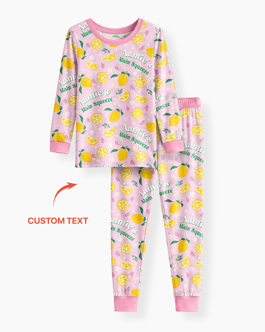 Personalized Family's Main Squeeze Bamboo Two Piece Long Sleeve Pajama Set
