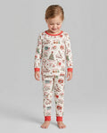 Tis The Season Retro Christmas Bamboo Two Piece Long Sleeve Pajama Set