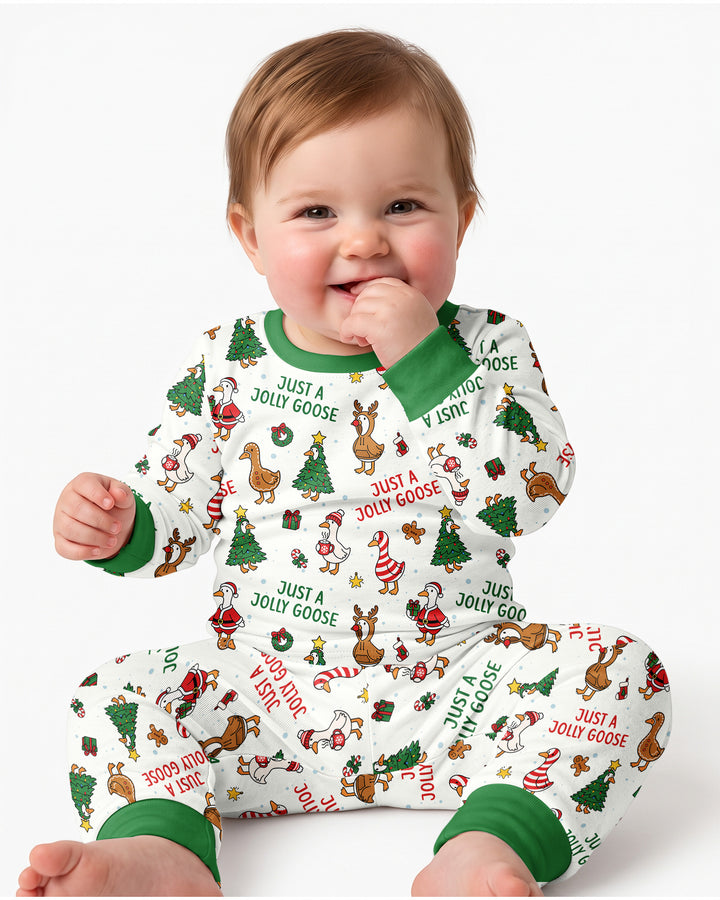 Just A Jolly Goose Bamboo Two Piece Long Sleeve Pajama Set