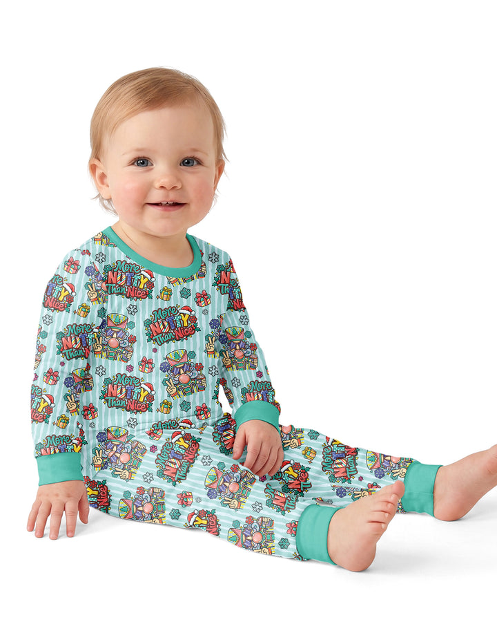 More Nutty Than Nice Bamboo Two Piece Long Sleeve Pajama Set