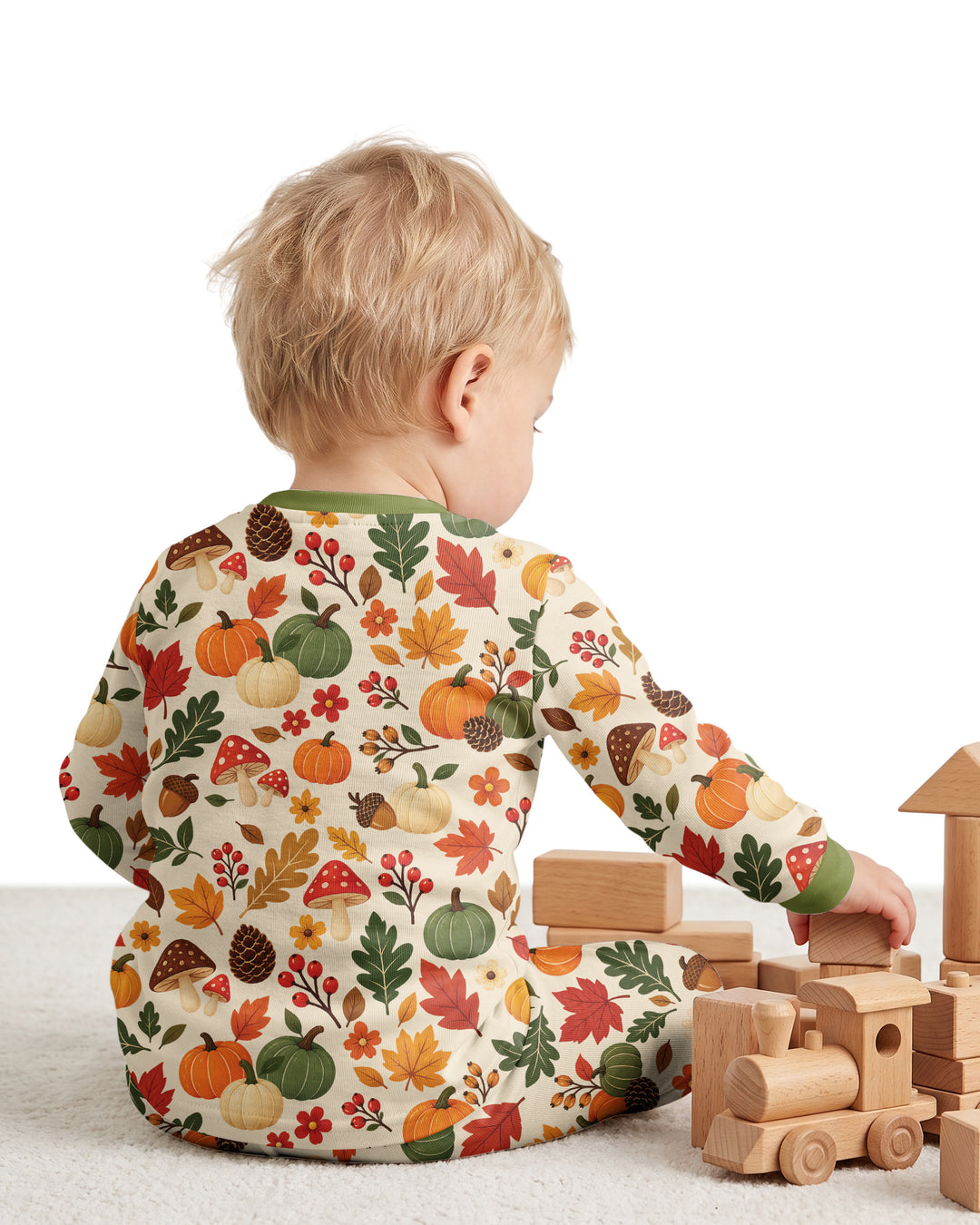 Cozy Forest Fall Bamboo Two Piece Long Sleeve Pajama Set