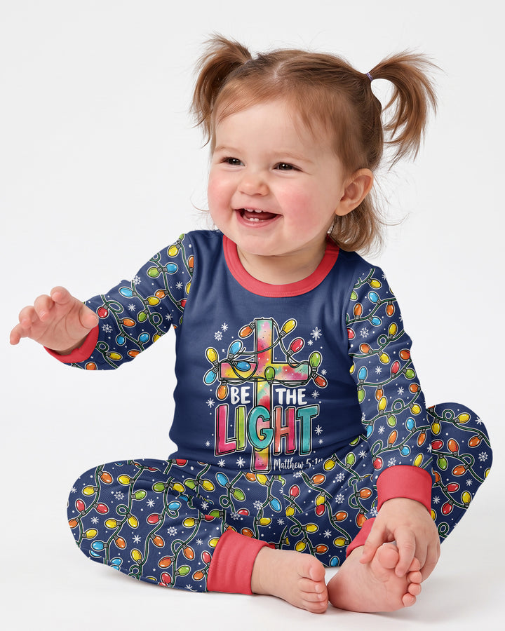 Christian Cross Be The Light Bamboo Two Piece Long Sleeve Pajama Set