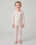 Cute Bow Hanukkah Menorah Bamboo Two Piece Long Sleeve Pajama Set
