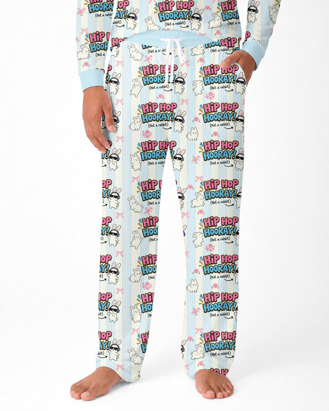 Hip Hop Bunny Bamboo Men Pajama Set