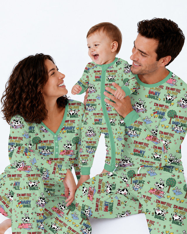 I'm Not Fat I'm Just Dairy Built Bamboo Men Pajama Set