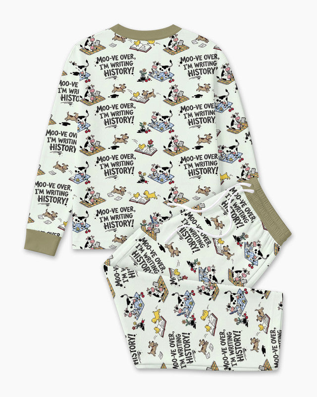 Writing Moo History Bamboo Men Pajama Set