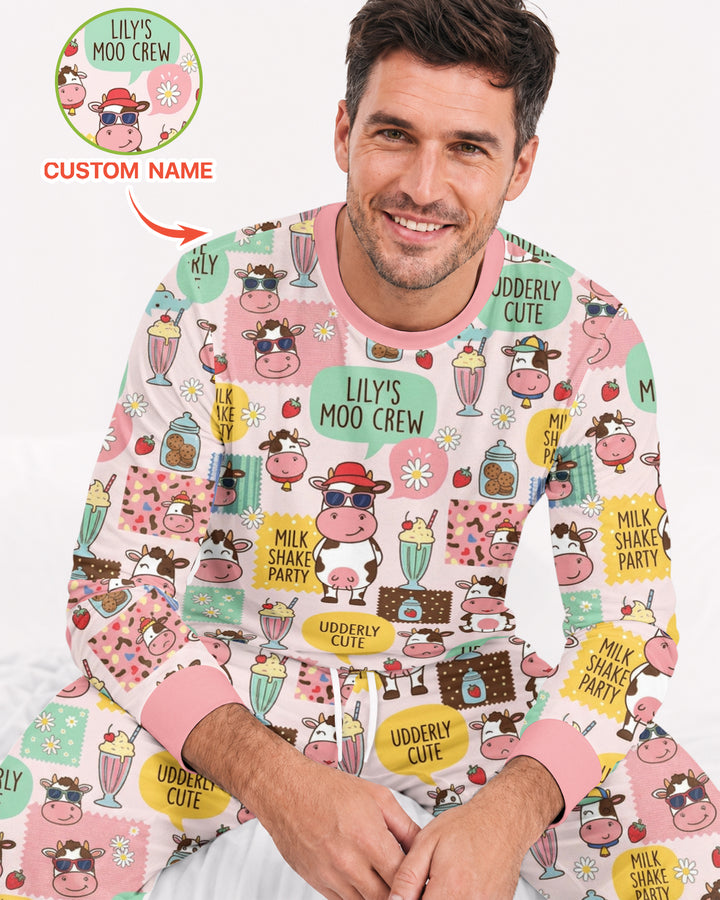 Custom Name The Milkshake Secret Society Bamboo Men Pajama Set