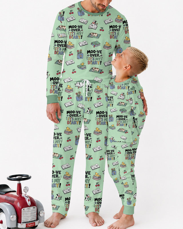 Moove Over Its My Diary Bamboo Men Pajama Set