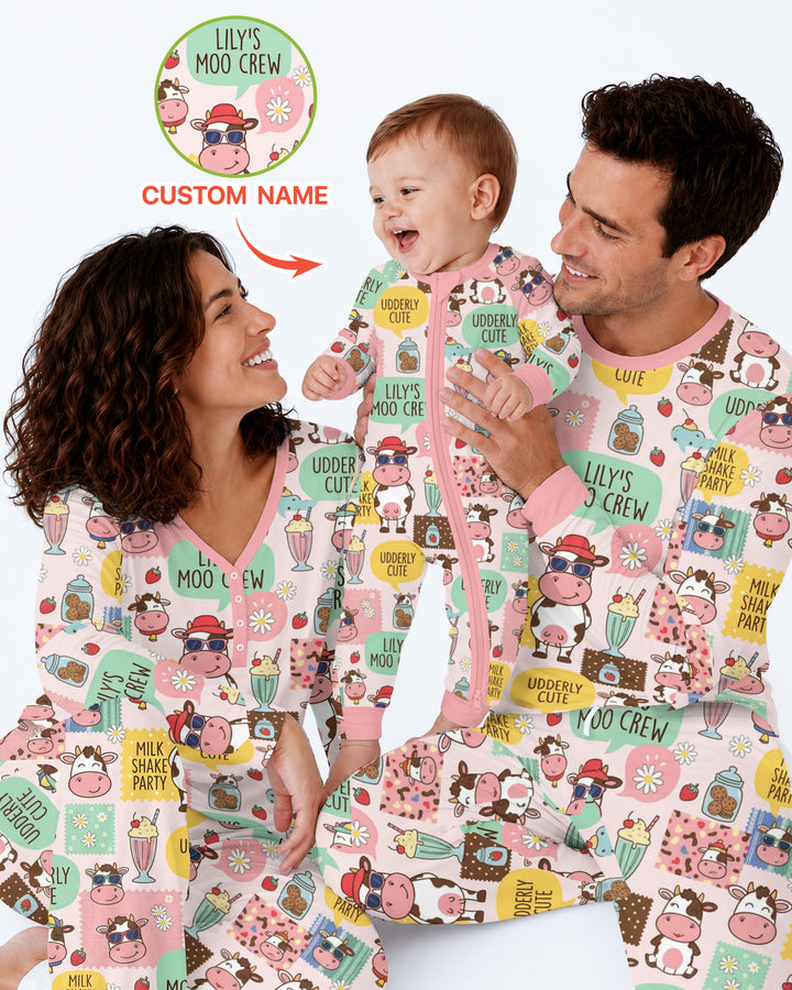 Custom Name The Milkshake Secret Society Bamboo Men Pajama Set