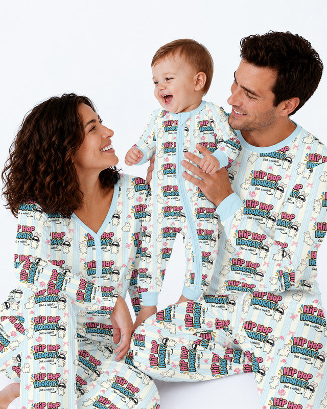 Hip Hop Bunny Bamboo Men Pajama Set