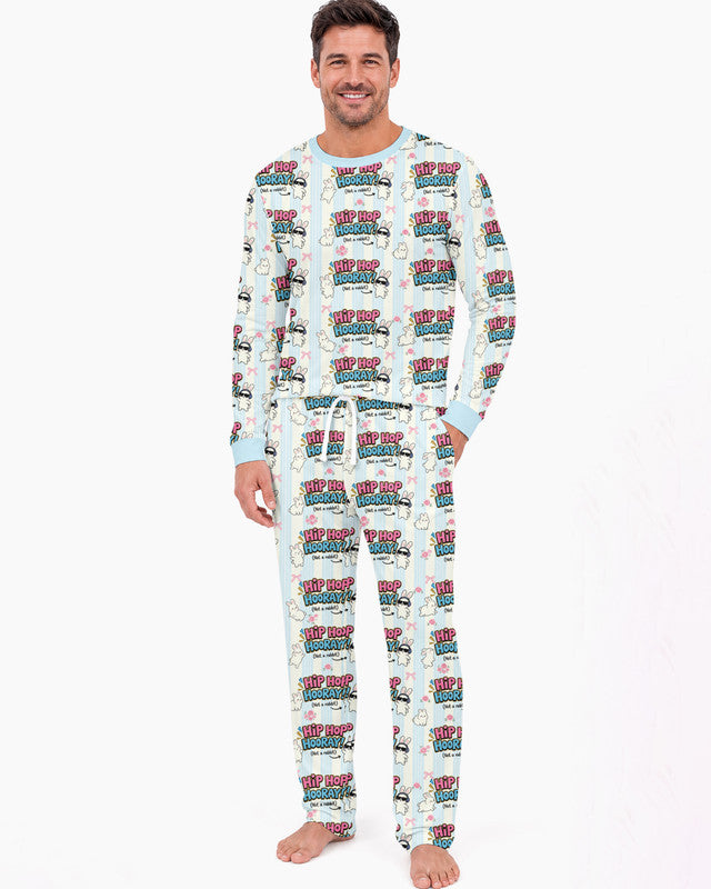 Hip Hop Bunny Bamboo Men Pajama Set