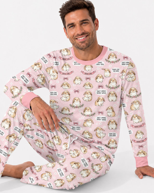 Sweet Bunny Worlds Bamboo Men Pajama Set