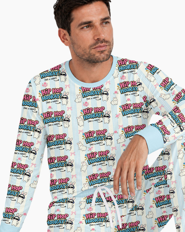 Hip Hop Bunny Bamboo Men Pajama Set