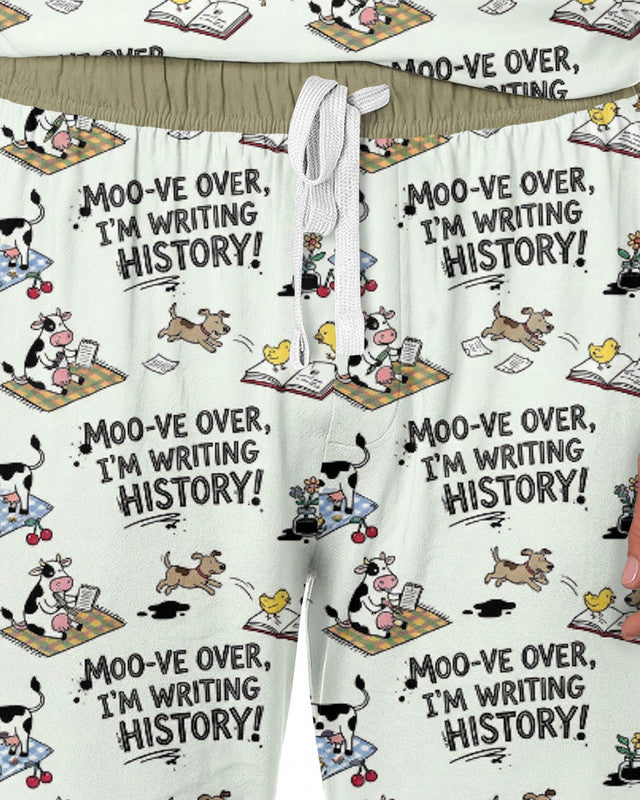 Writing Moo History Bamboo Men Pajama Set