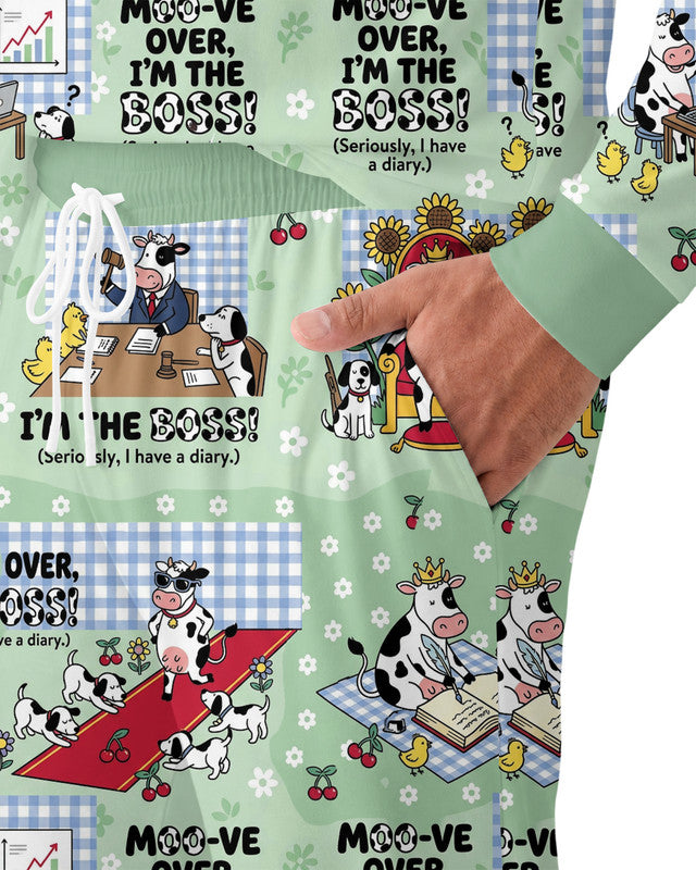 Moove Over Im The Boss Bamboo Men Pajama Set