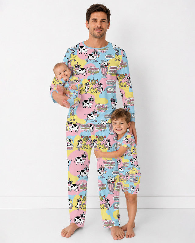 Too Ridiculous To Moo Bamboo Men Pajama Set