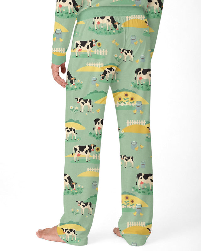 Pasture Sunlit Waltz Bamboo Men Pajama Set