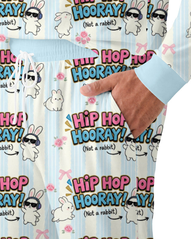 Hip Hop Bunny Bamboo Men Pajama Set