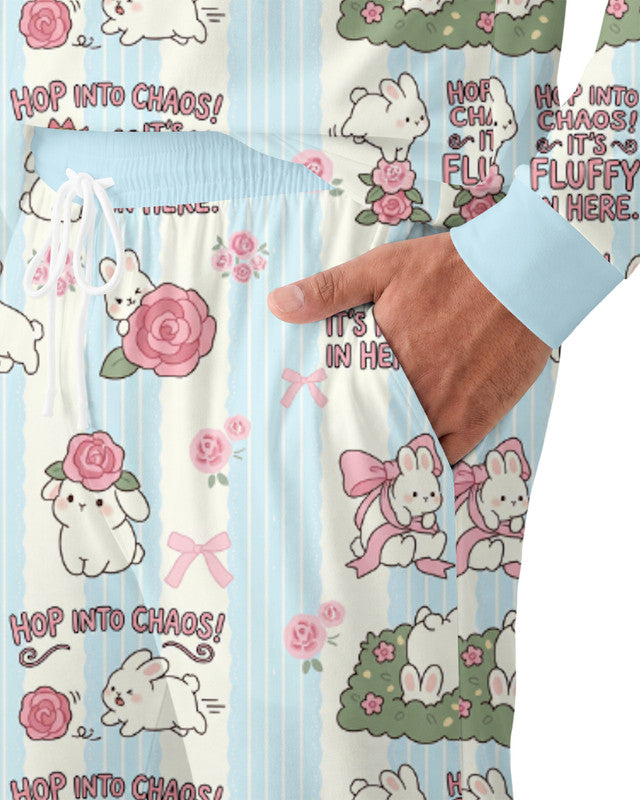 Hop Into Chaos Bamboo Men Pajama Set