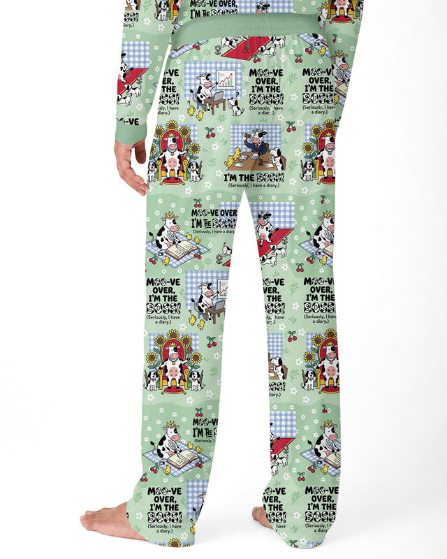 Moove Over Im The Boss Bamboo Men Pajama Set