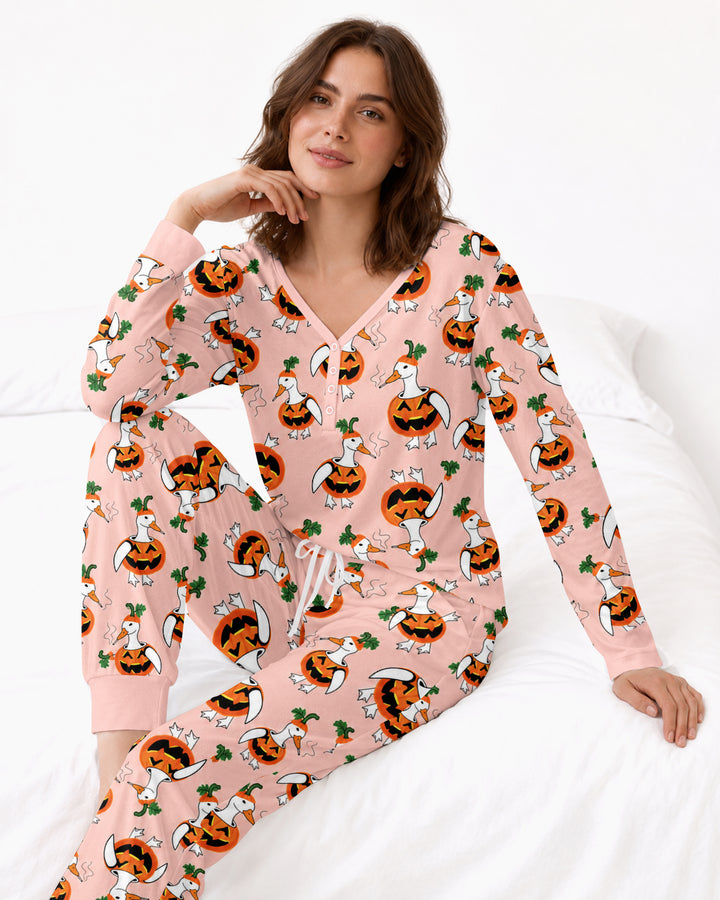 Spooky Duckling Waddle Bamboo Women Pajama Set