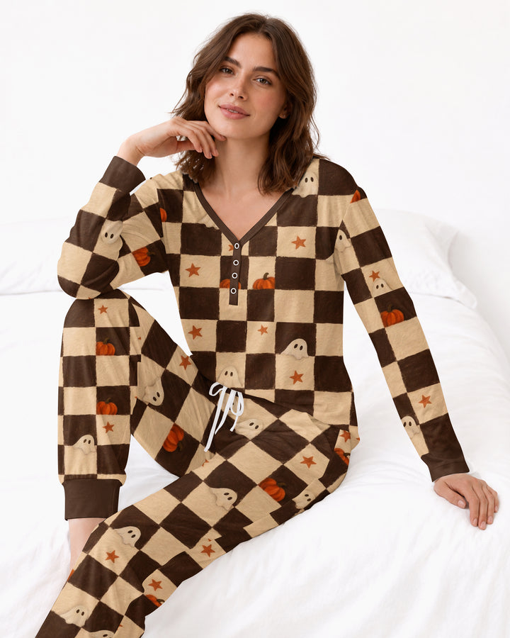Spooky Hide And Seek Bamboo Women Pajama Set