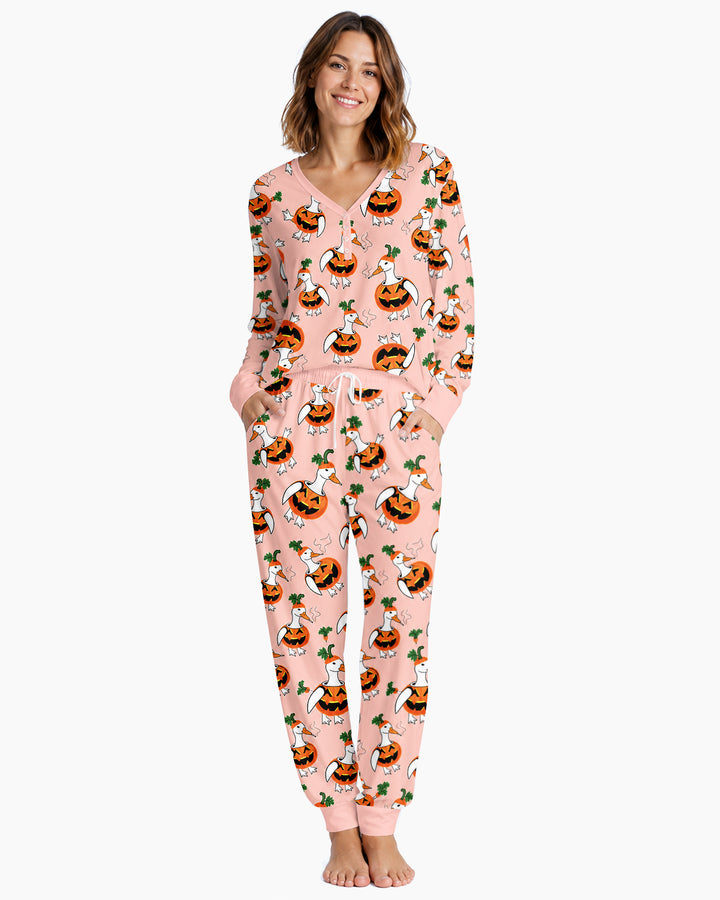 Spooky Duckling Waddle Bamboo Women Pajama Set