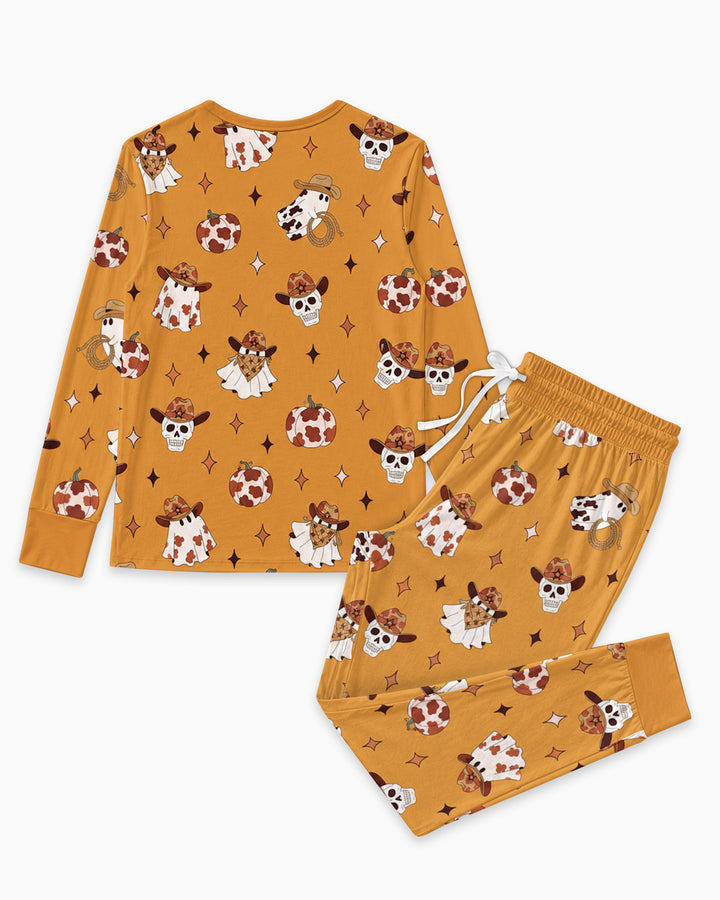 Howdy Spooky Cowboy Bamboo Women Pajama Set