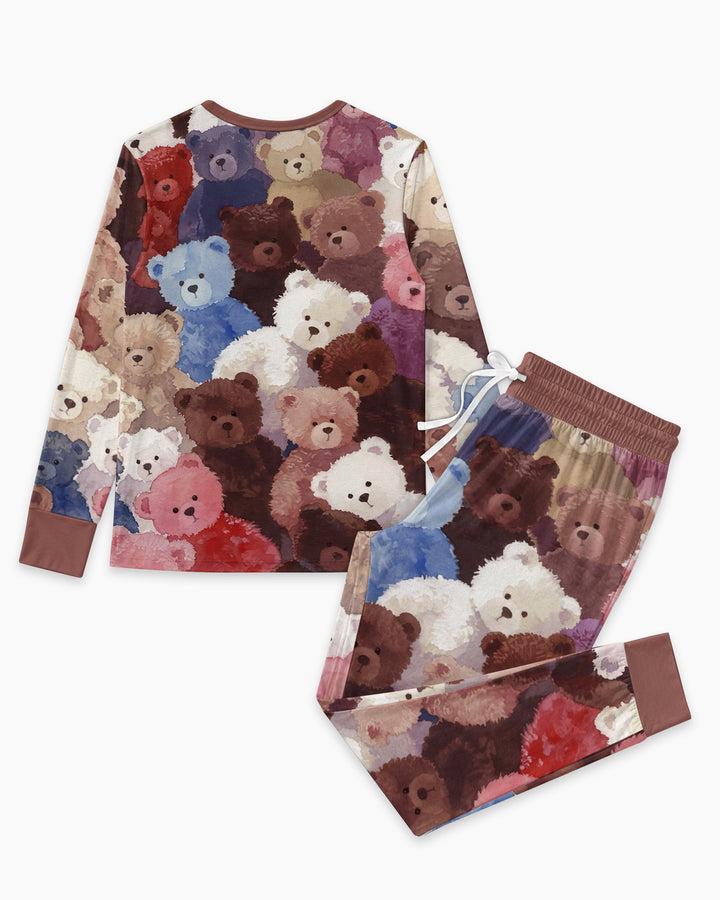 Teddy Bear Hug Jam Bamboo Women Pajama Set
