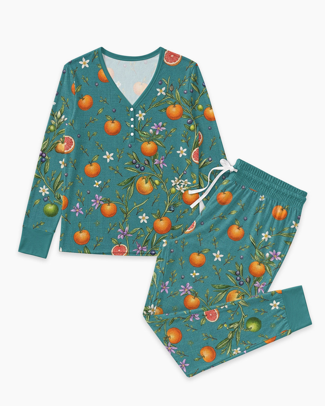 Fresh Citrus Breeze Bamboo Women Pajama Set