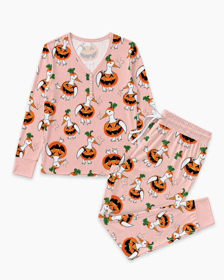 Spooky Duckling Waddle Bamboo Women Pajama Set