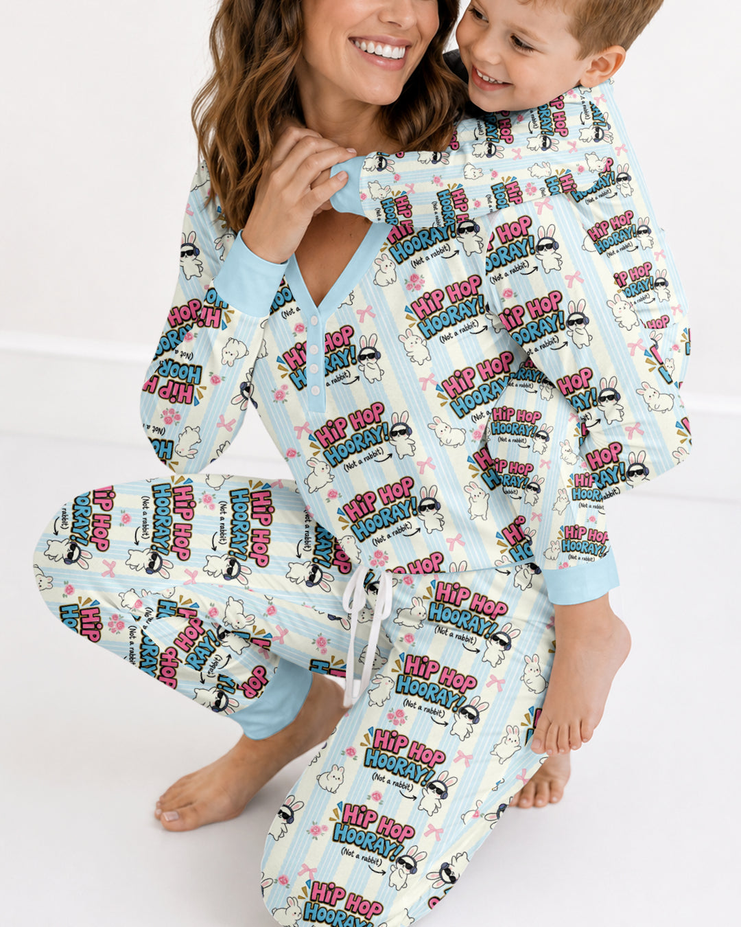Hip Hop Bunny Bamboo Women Pajama Set