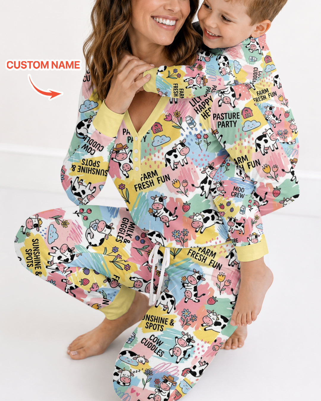 Custom Name Can’t Keep Us In The Barn Bamboo Women Pajama Set