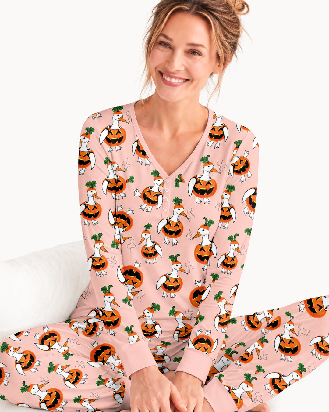 Spooky Duckling Waddle Bamboo Women Pajama Set