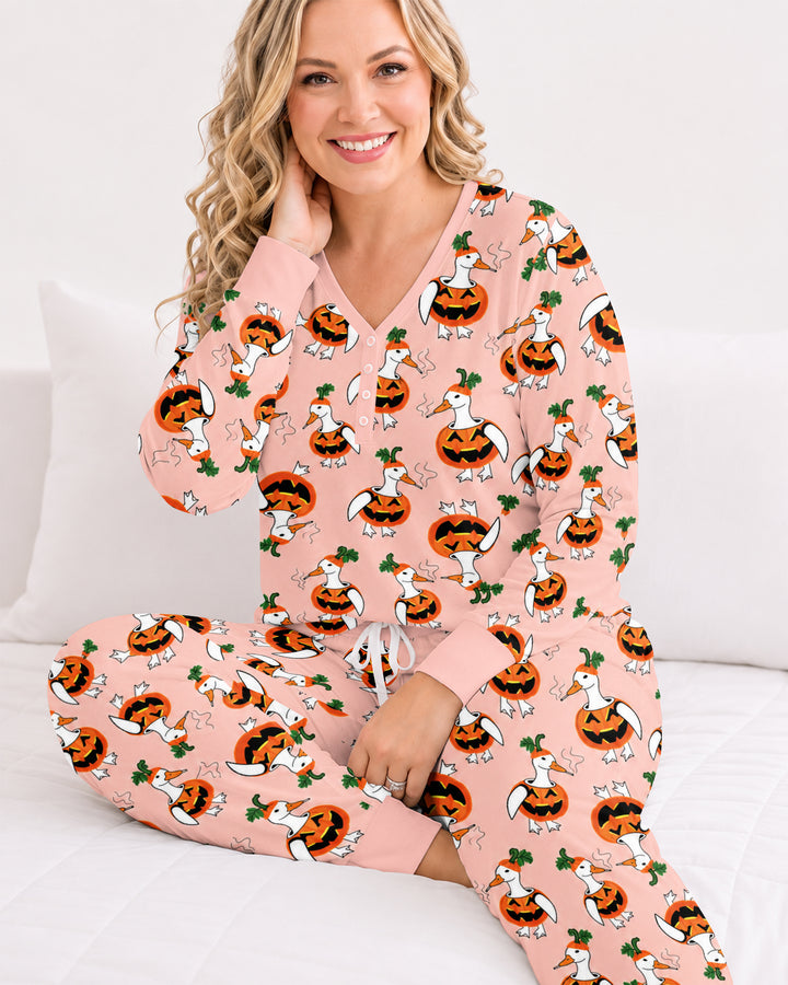Spooky Duckling Waddle Bamboo Women Pajama Set