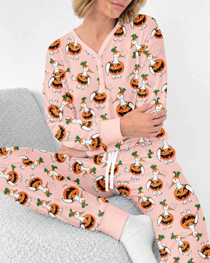 Spooky Duckling Waddle Bamboo Women Pajama Set