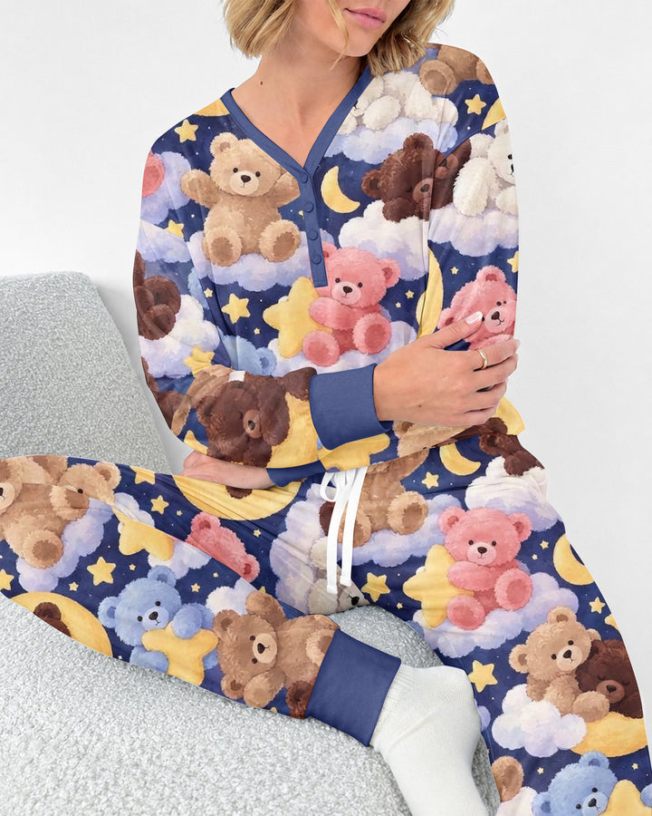 No Gravity Teddy Snooze Bamboo Women Pajama Set