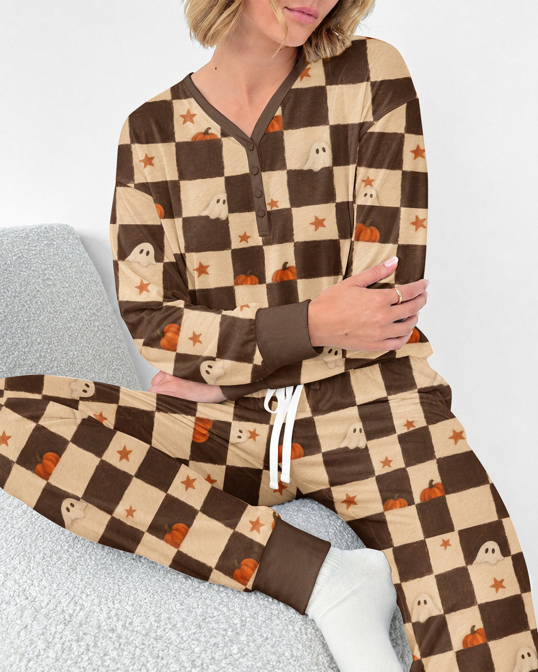 Spooky Hide And Seek Bamboo Women Pajama Set