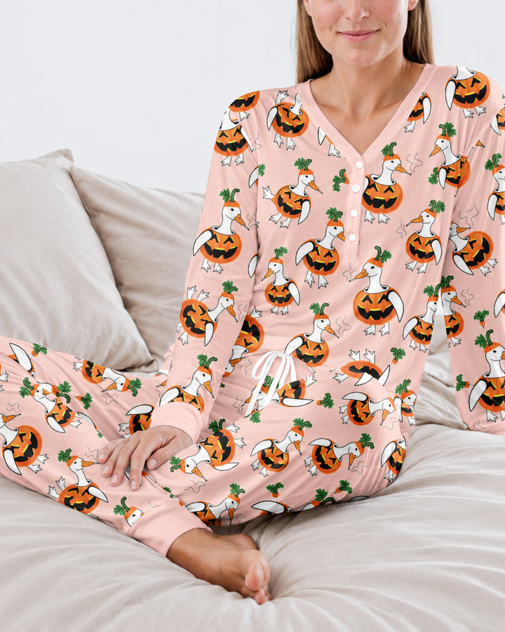 Spooky Duckling Waddle Bamboo Women Pajama Set