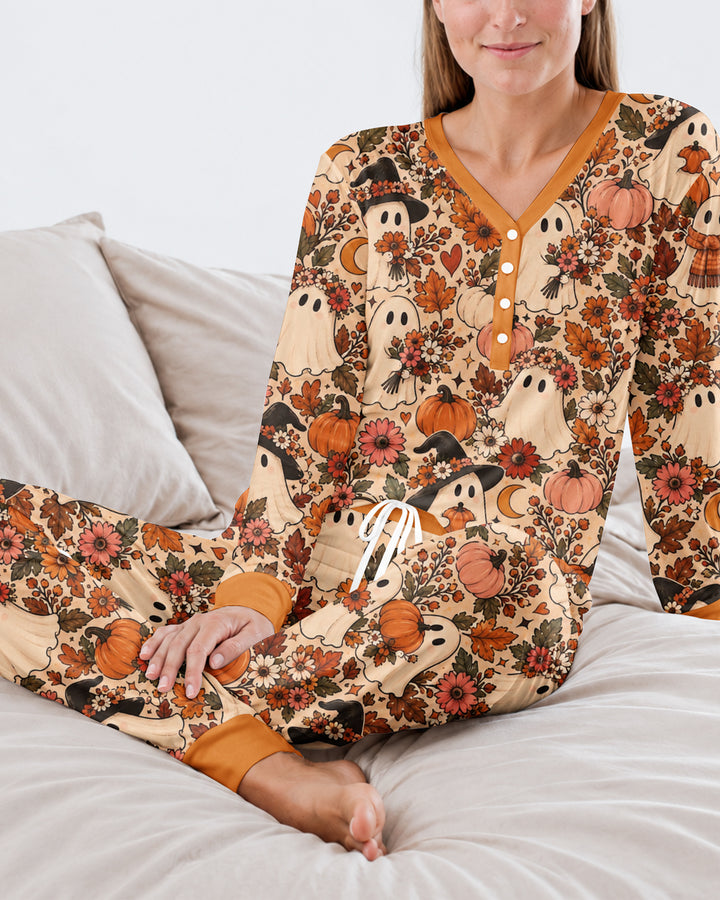 Guess Who Is A Romantic Ghost Bamboo Women Pajama Set