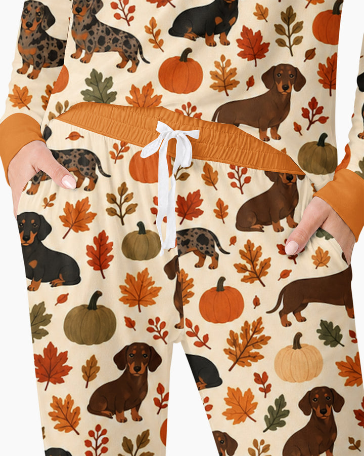 Short Legs Big Autumn Bamboo Women Pajama Set