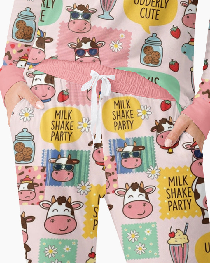 Custom Name The Milkshake Secret Society Bamboo Women Pajama Set