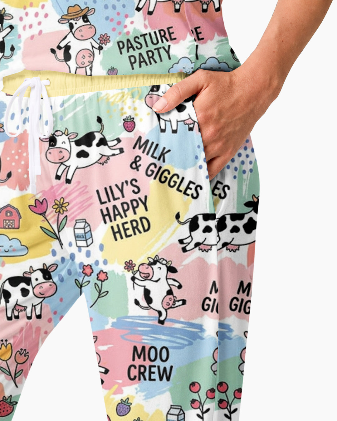 Custom Name Can’t Keep Us In The Barn Bamboo Women Pajama Set