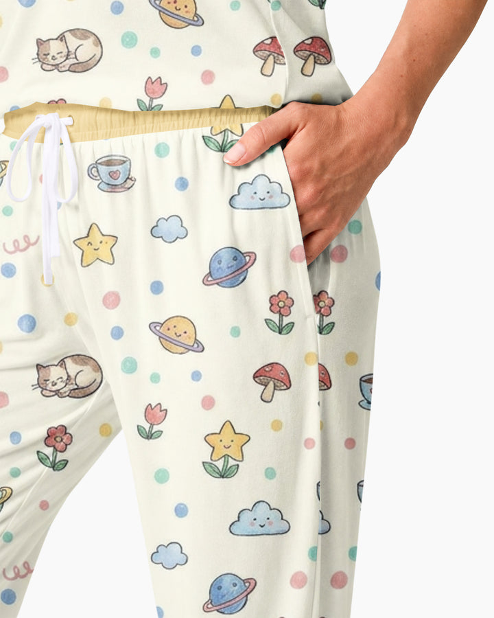 Lazy Cats Universe Bamboo Women Pajama Set