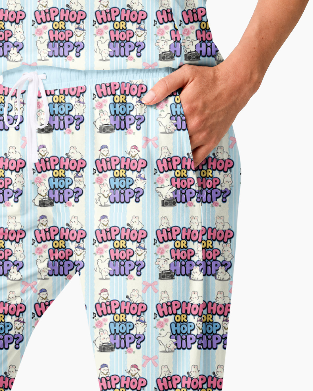 Boombox Bunny Bamboo Women Pajama Set