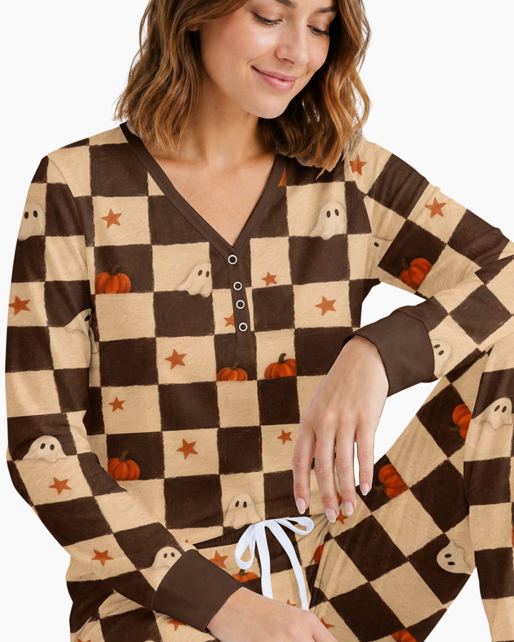 Spooky Hide And Seek Bamboo Women Pajama Set