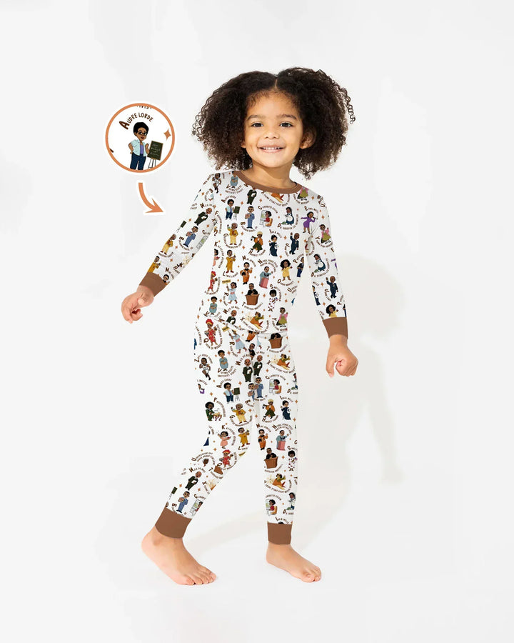 Black Legacy ABCs Family Matching Bamboo Two Piece Long Sleeve Pajama Set