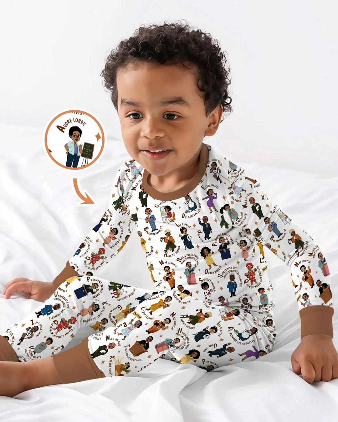Black Legacy ABCs Family Matching Bamboo Two Piece Long Sleeve Pajama Set