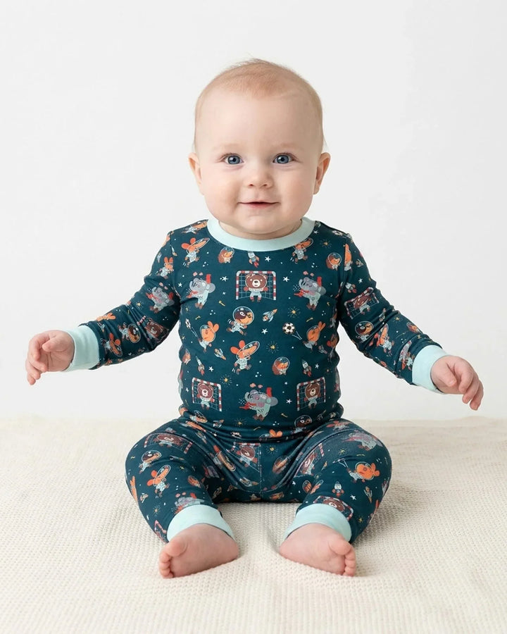 Conjunto de pijama de dos piezas de bambú con mangas largas, plantilla PERSONALIZADA